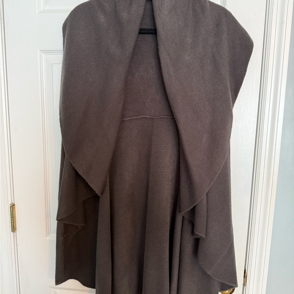 Anthropologie Brown Shrug with Waterfall Collar